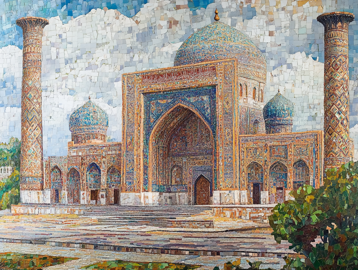 olgalamo_Samarkand_in_mosaic_style_c35b7aff-53c3-4535-9b0e-92cf37c33b6f